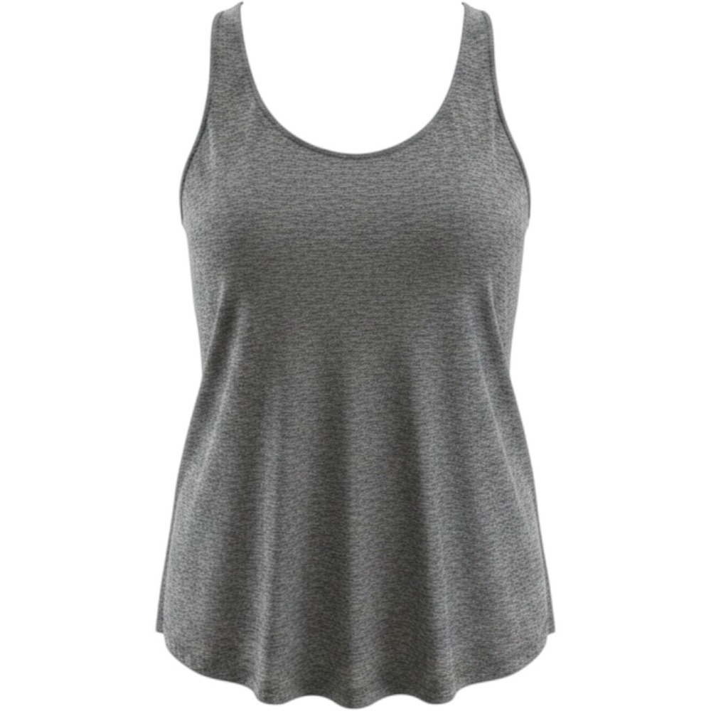 Eddie Bauer Women's Racerback Tank Top 2XL Gray Heather Athletic Loose Fit